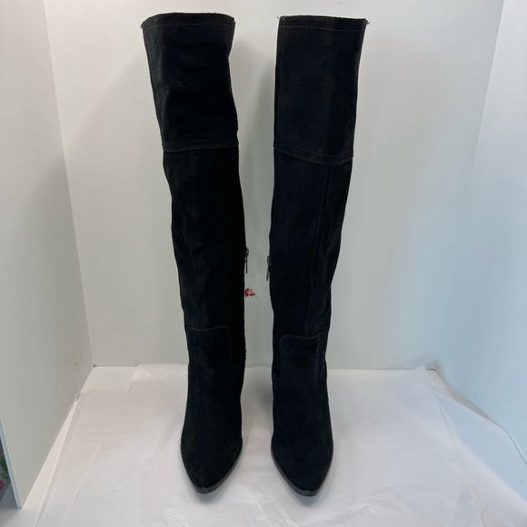 Blondo Waterproof Windie Tall Black Suede Leather Boots Over Knee Women's 8.5 - Picture 1 of 15